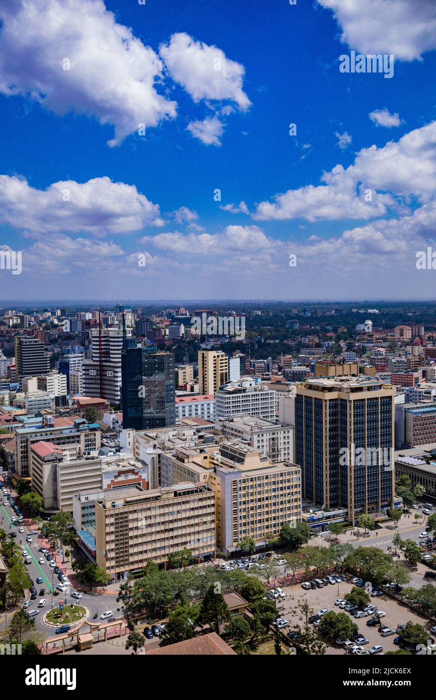 Nairobi Capital City County Streets Cityscapes Skyline Skyscrapers Modern Buildings Landscapes Architecture Structures Landmarks Towers Travel Outdoor Stock Photo