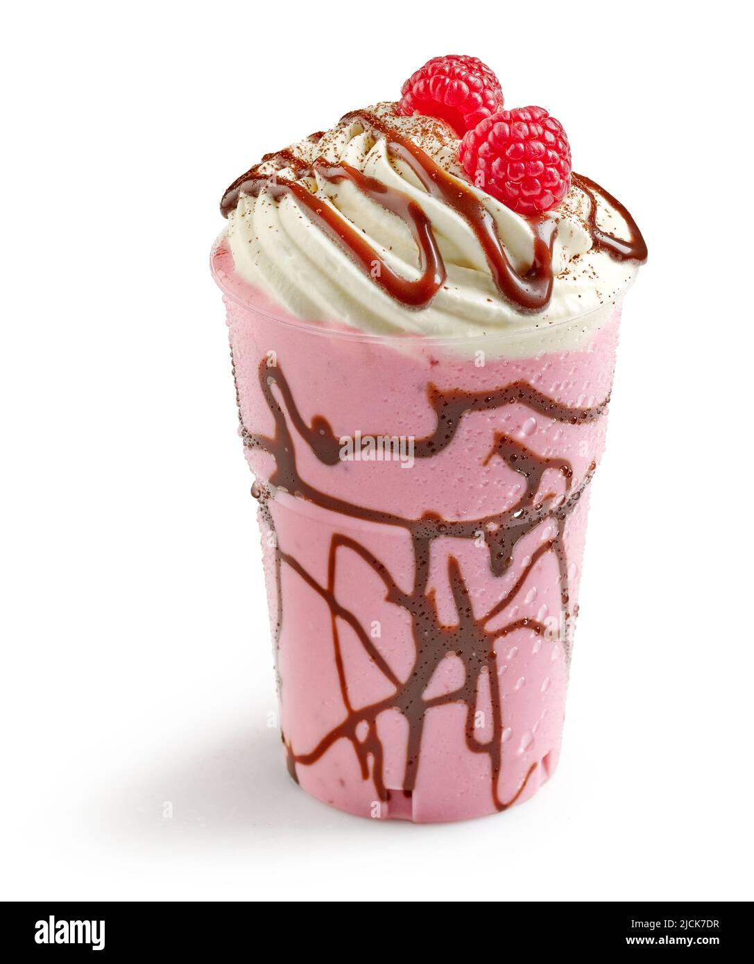 Pretty Milkshake Pink Raspberry pink raspberry milkshake decorated with shocolate sauce and whipped ...