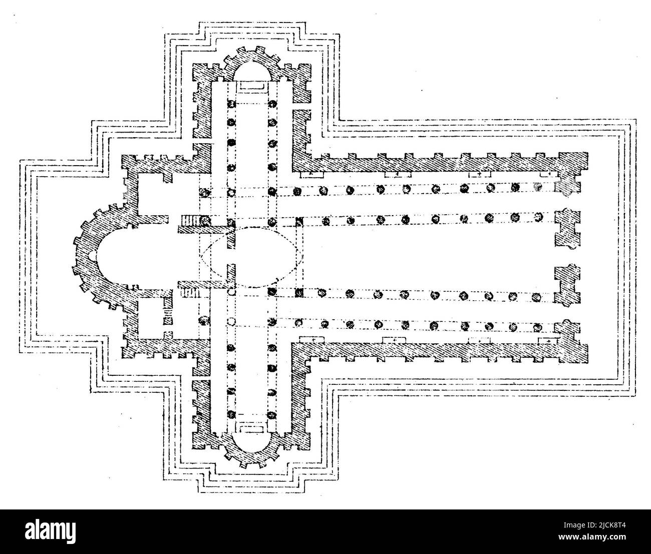 Pisa Cathedral, Italy, floor plan, ,  (picture book, ), Dom zu Pisa, Italien, Grundriss, Dôme de Pise, Italie, Plan d'ensemble Stock Photo