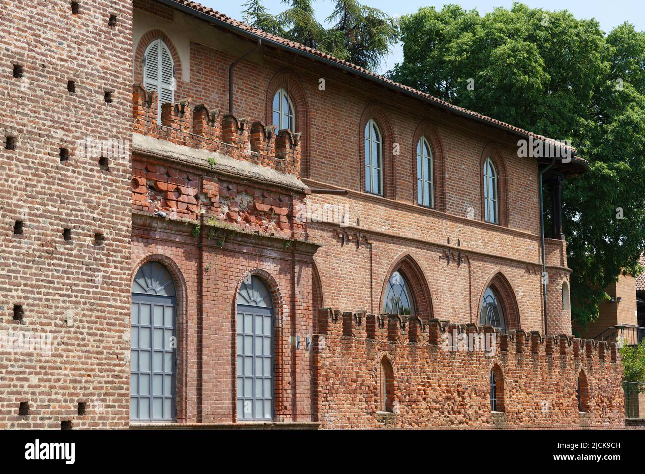 Historic castle of Galliate, Novara province, Piedmont, Italy Stock Photo