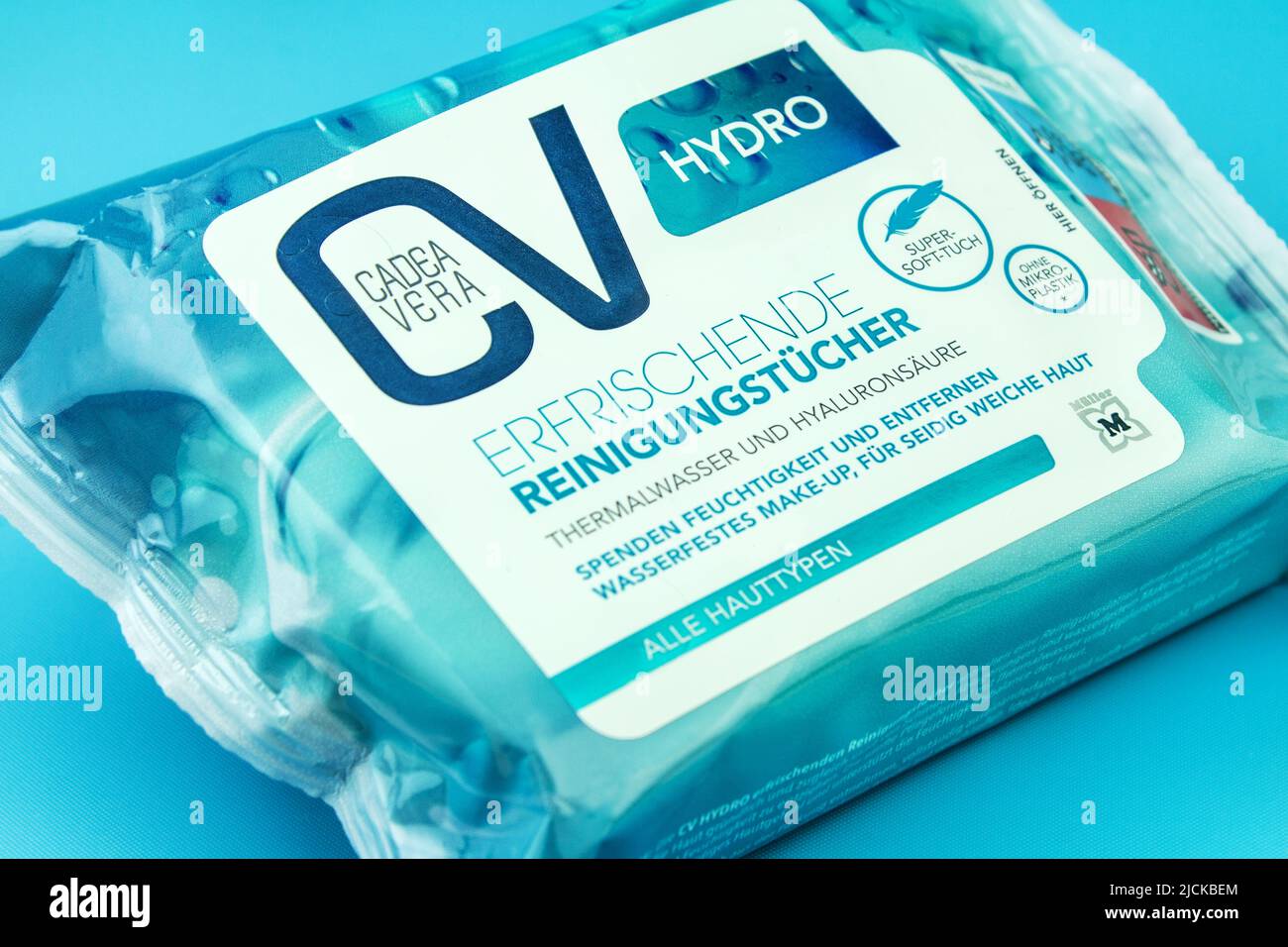 Hamburg, Germany -  June 14   2022:  German CV cosmetic tissues Hydro Cadea Vera Stock Photo