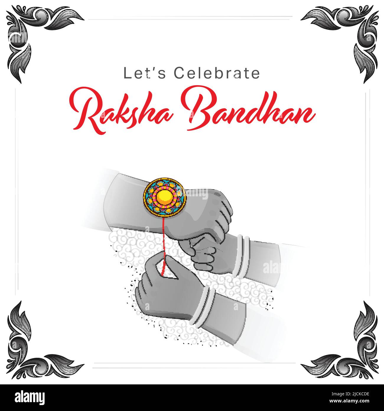 Let's Celebrate Raksha Bandhan Message Text With Close View Of ...