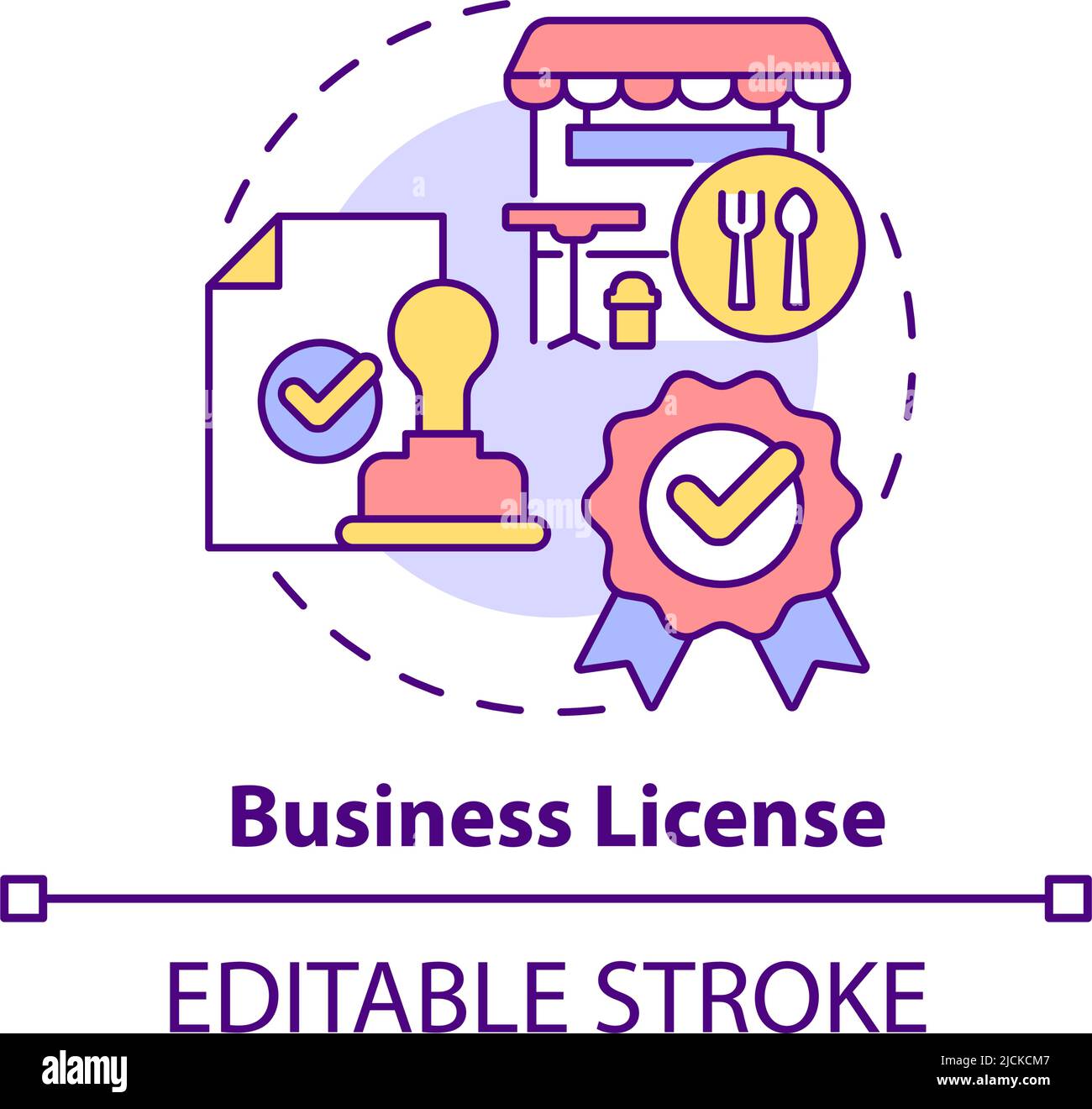 Business license concept icon Stock Vector Image & Art Alamy