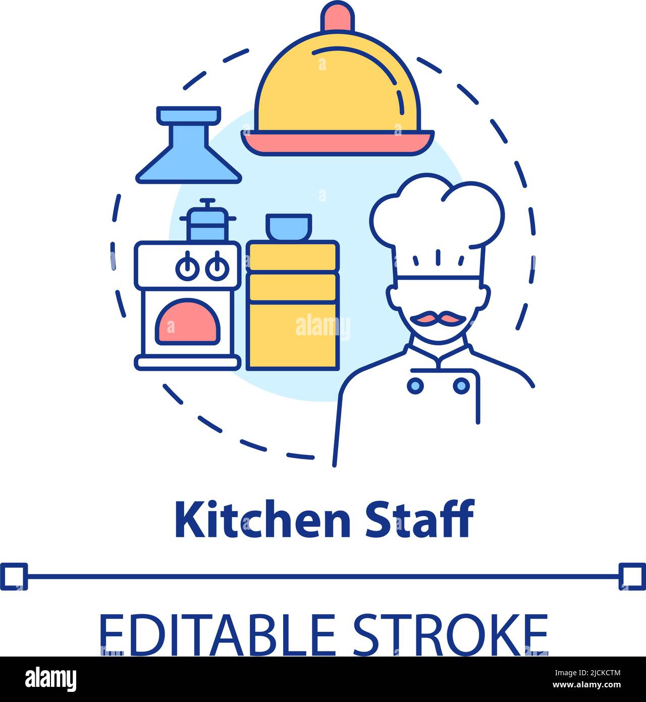Kitchen staff concept icon Stock Vector Image & Art Alamy