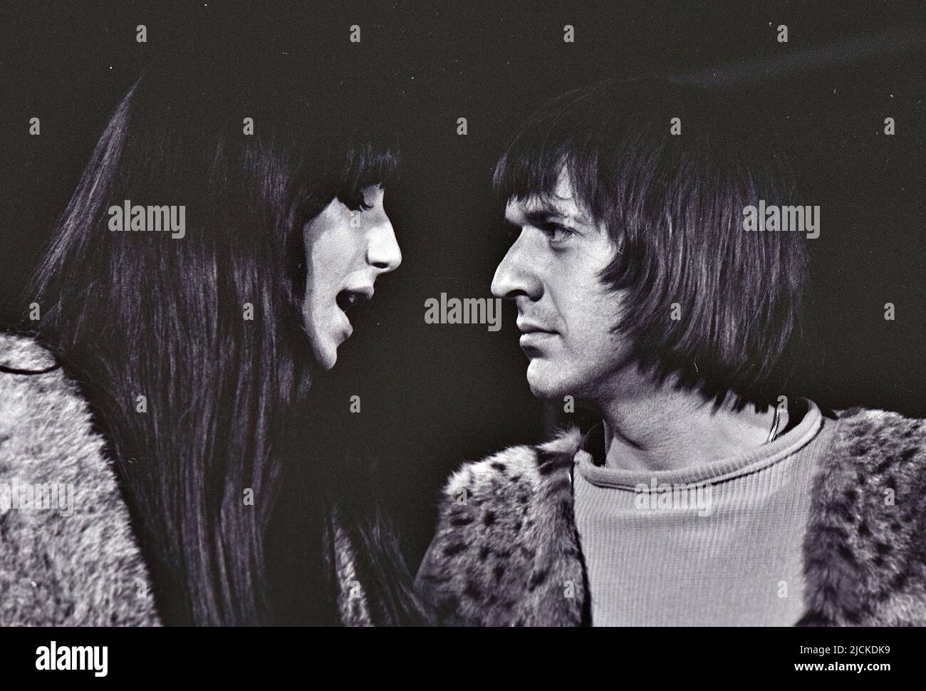 SONNY AND CHER American pop duo on Ready,Steqady, Go ! in August 1965. Photo: Tony Gale Stock Photo