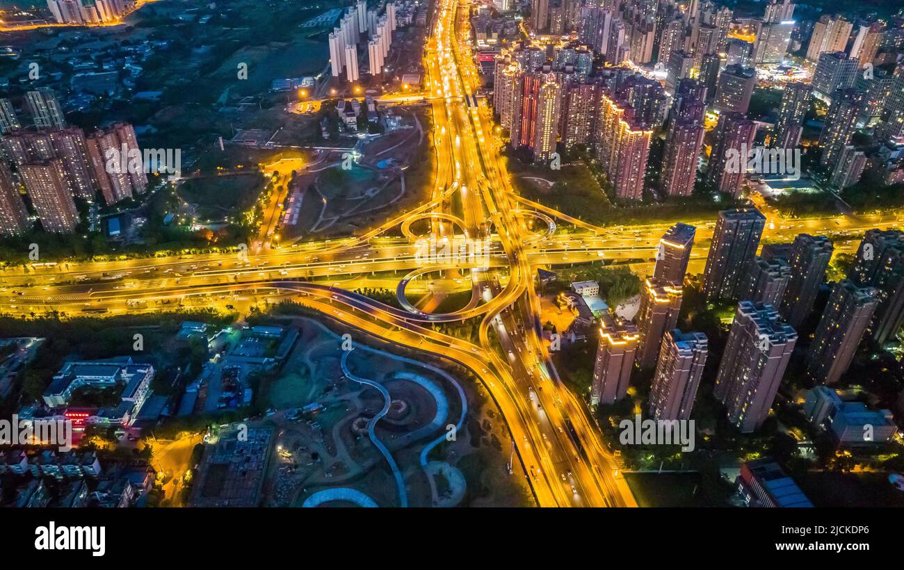 Chengdu chengdu-chongqing expressway interchange Stock Photo