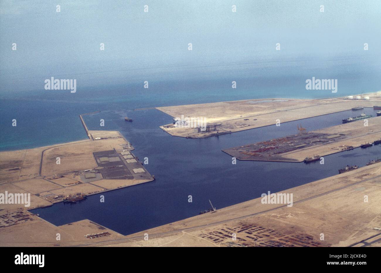 Dubai UAE An Aerial View Of Entrance To Mina Jebel Ali Stock Photo Alamy