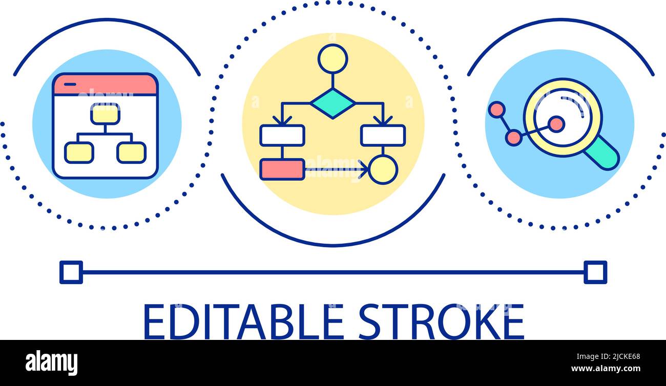 Website architecture loop concept icon Stock Vector
