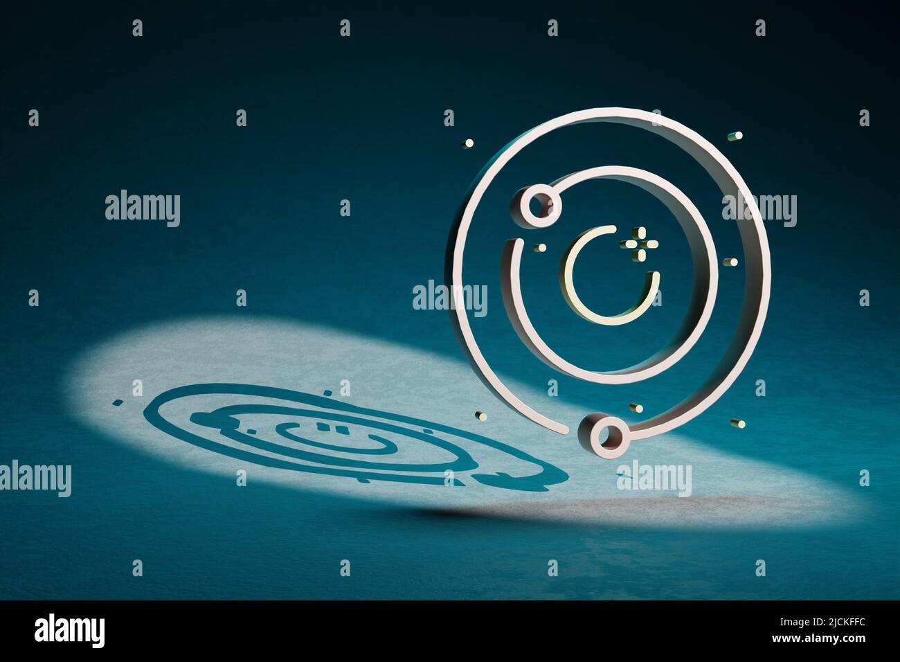 Beautiful abstract illustrations Solar System symbol icon on a dark ...