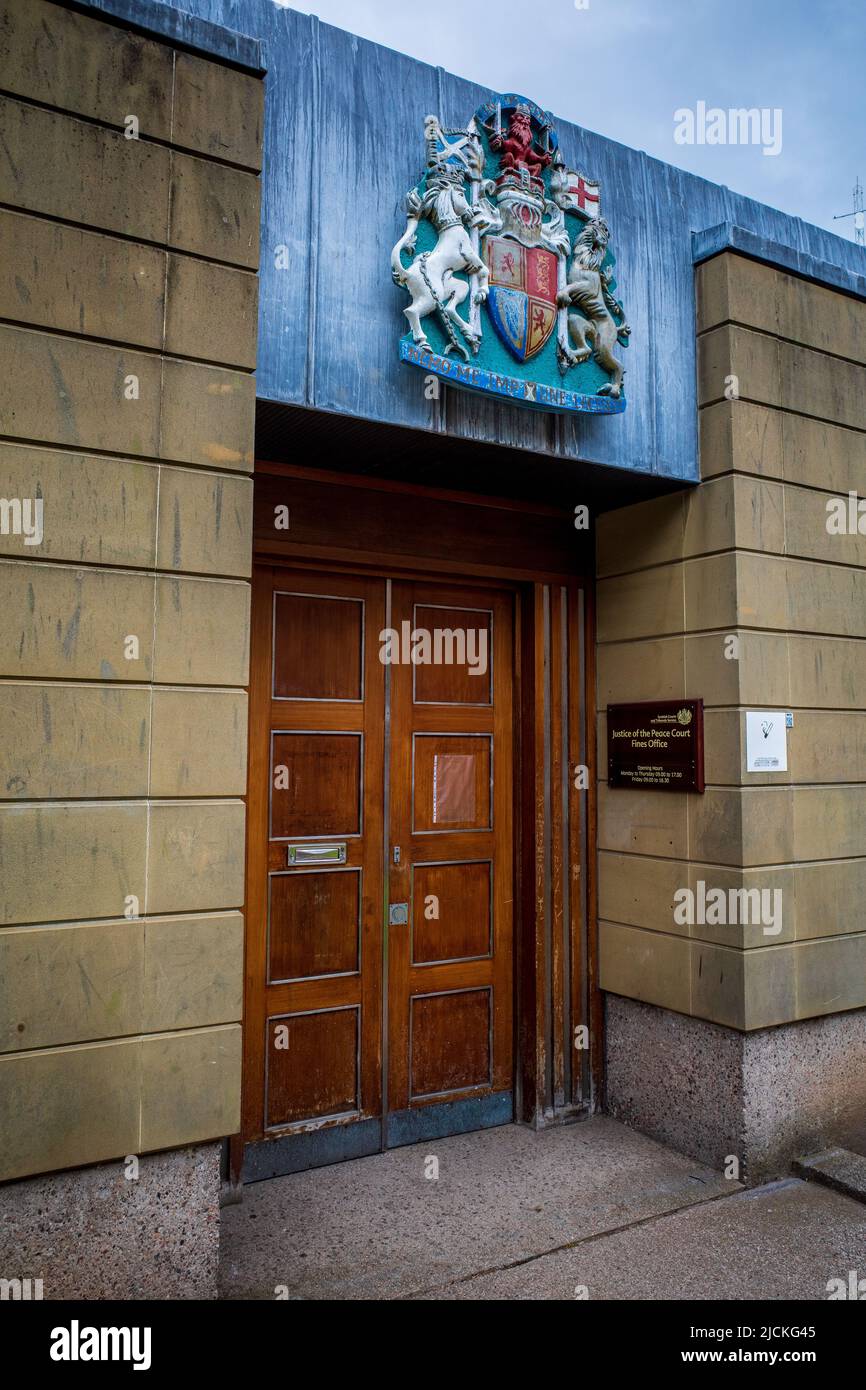 Dundee Justice of the Peace Court Fines Office - The JP Court is attached to the Dundee Sheriff Court on West Bell St Dundee Stock Photo