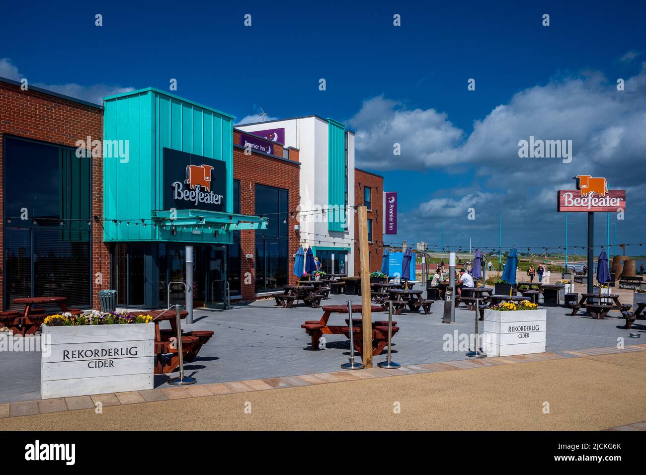 Beefeater Restaurant Whitley Bay North Tyneside. Beefeater is a chain of around140 pub restaurants in the United Kingdom. Owned by Whitbread. Stock Photo