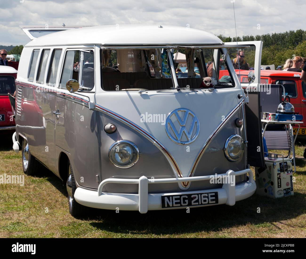 Three-quarters front view of a 1967, Volkswagen on display at the Deal Classic Car Show 2022 Stock Photo