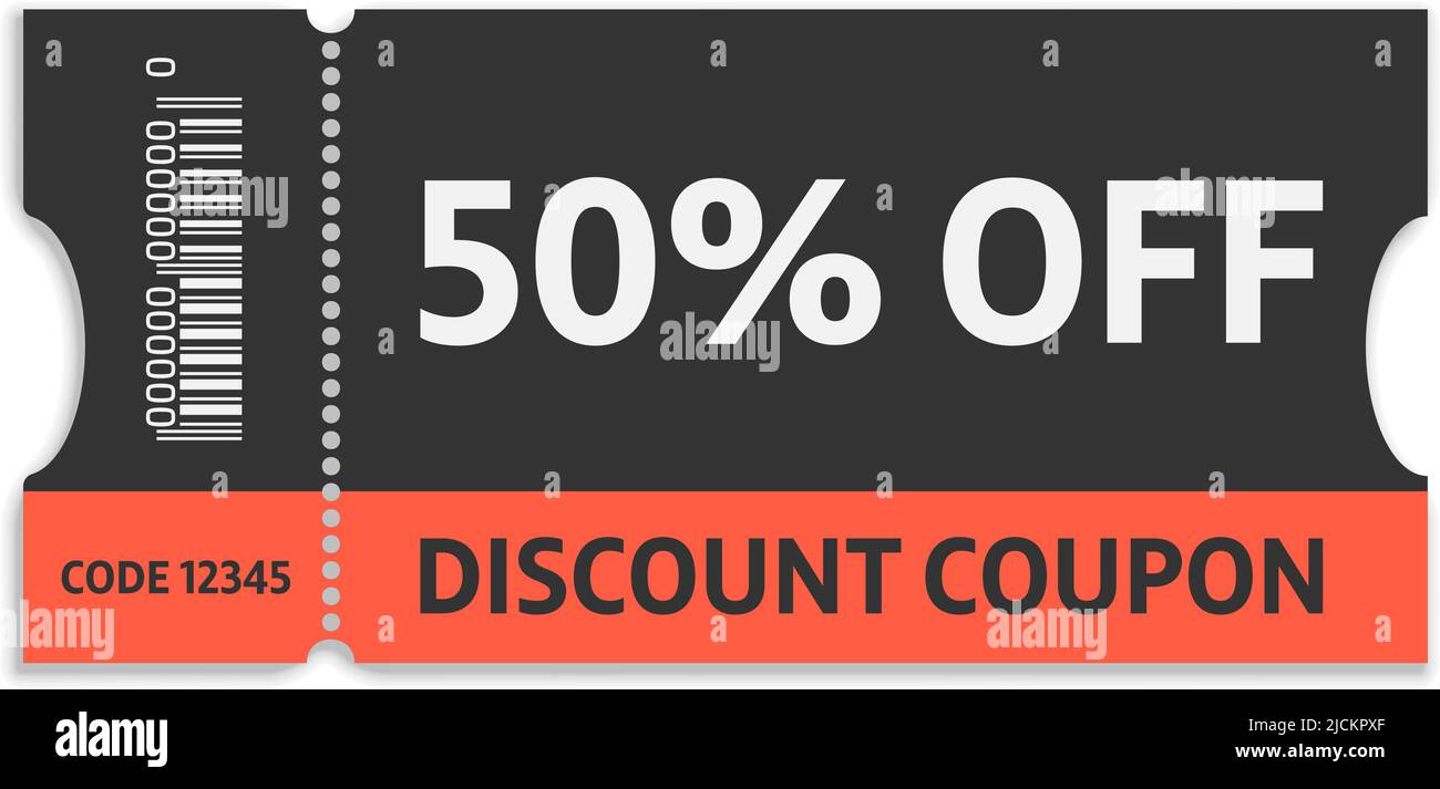 Discount coupon 50 percent off gift voucher Vector Image