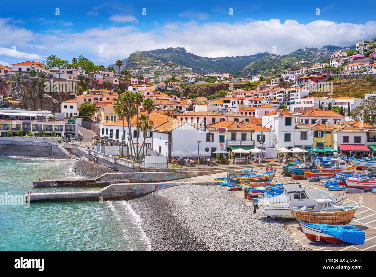 Fishing village Camara de Lobos, Madeira Island, Portugal Stock Photo