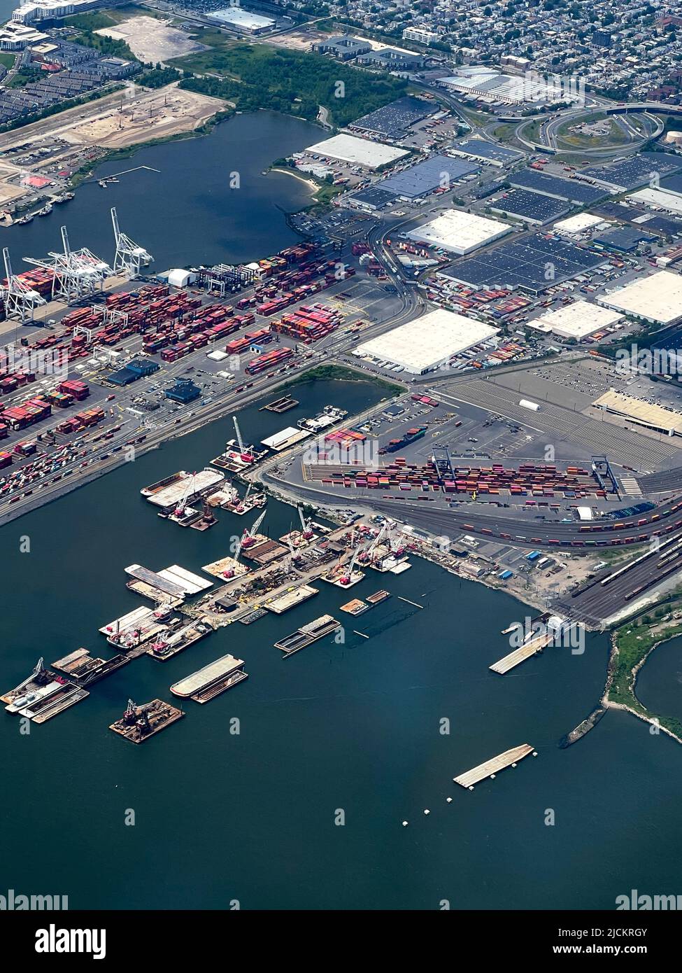 Aerial view of the Port of New Jersey, Port Authority of NY and NJ
