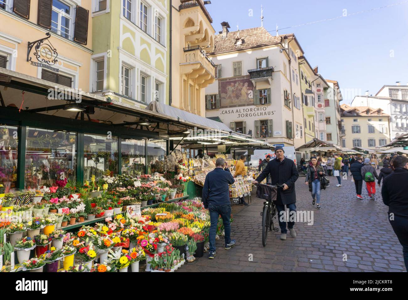 Via Museo street, Bolzano, Trentino Alto Adige, Italy, Europe Stock