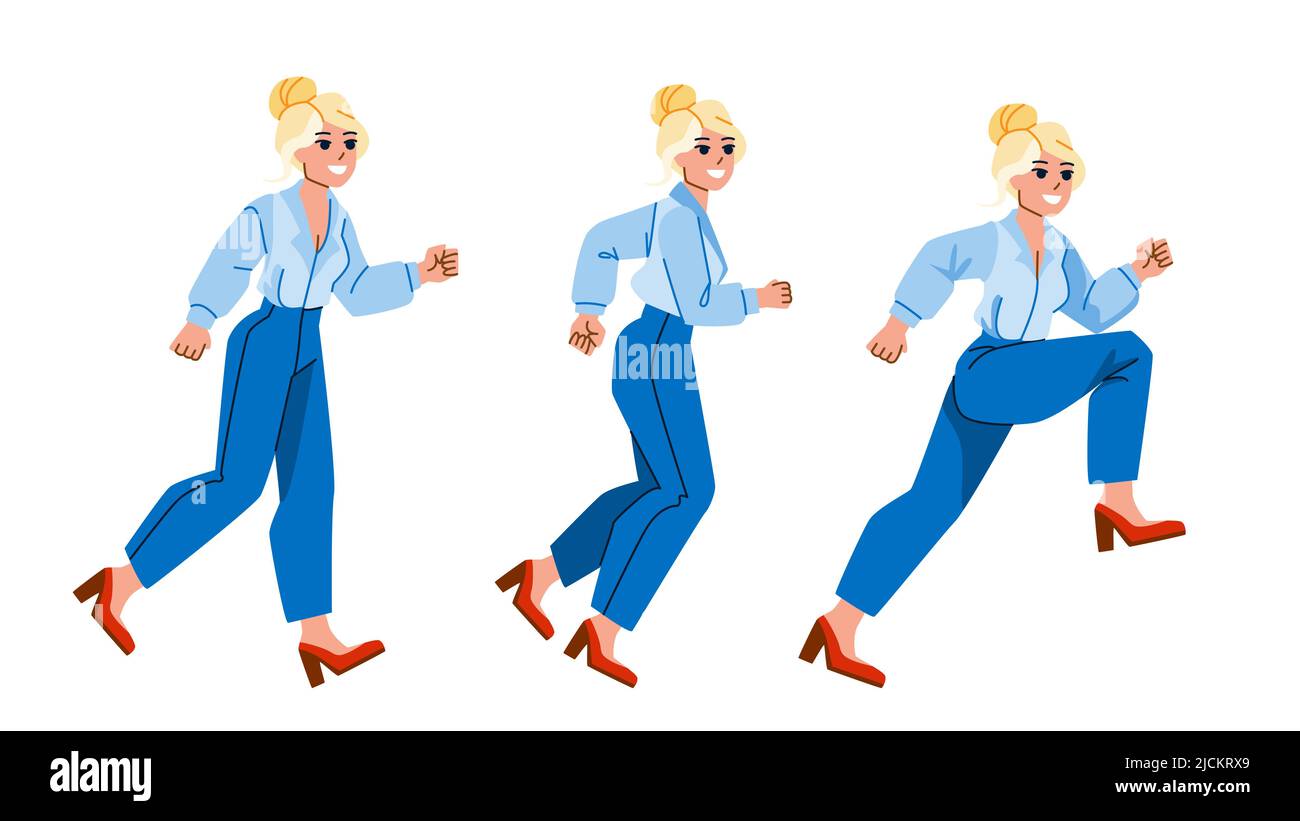 running business woman vector Stock Vector Image & Art - Alamy