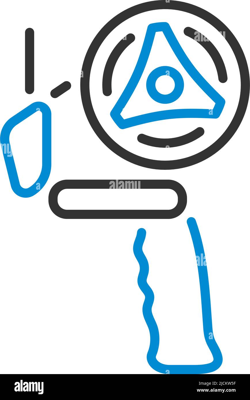 Scotch Tape Dispenser Icon. Editable Bold Outline With Color Fill