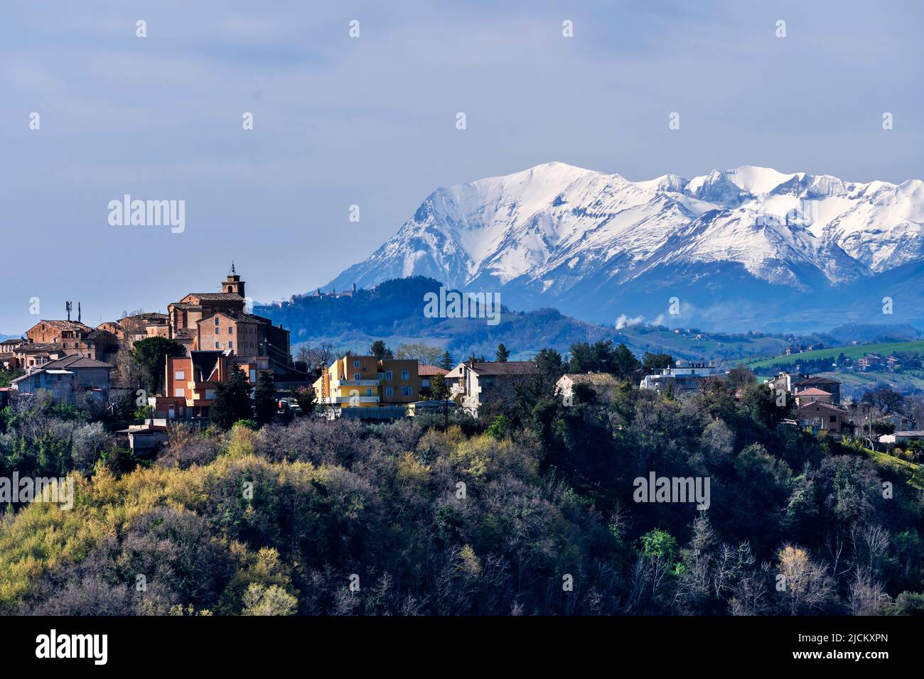 View from Massa Fermana, Marche, Italy, Europe Stock Photo