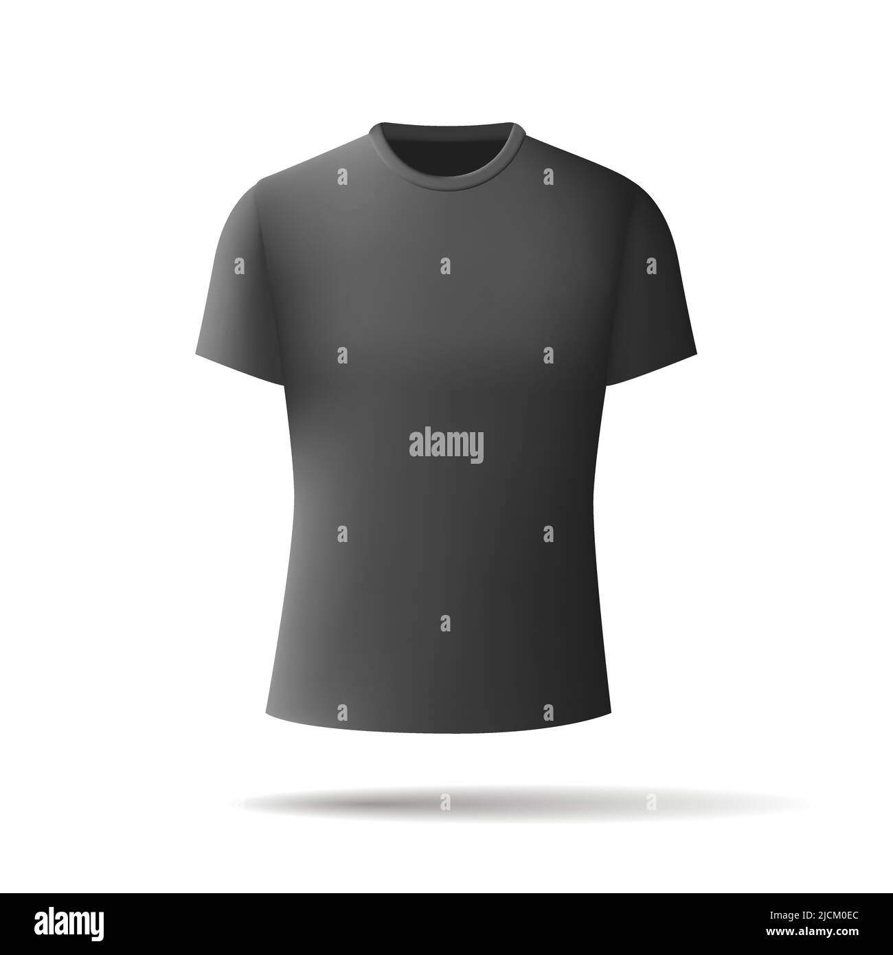 Black 3d illustration of a t-shirt mock up. Vector illustration Stock ...