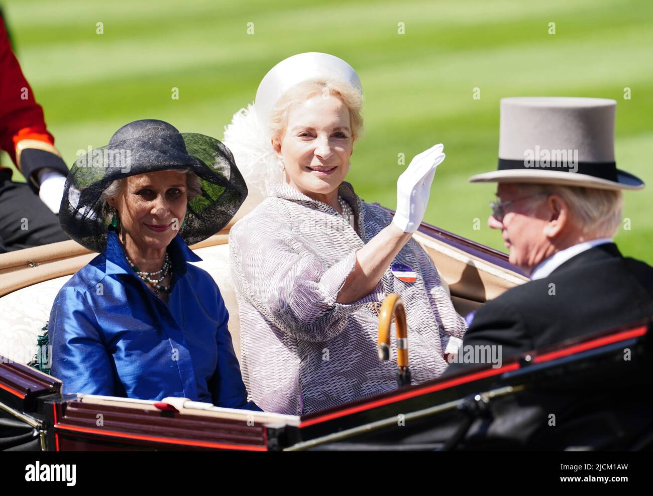 The Duchess of Gloucester, Princess Michael of Kent and tThe Duke of Gloucester arriving by carriage during the Royal Procession ahead of day one of Royal Ascot at Ascot Racecourse. day one of Royal Ascot at Ascot Racecourse. Picture date: Tuesday June 14, 2022. Stock Photo
