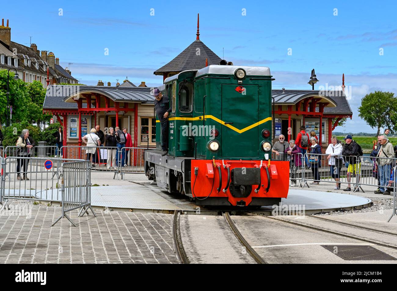 Locomotive of the museum railway Chemin de Fer de la Baie de Somme at Saint-Valery-sur-Somme, Picardie, France Stock Photo