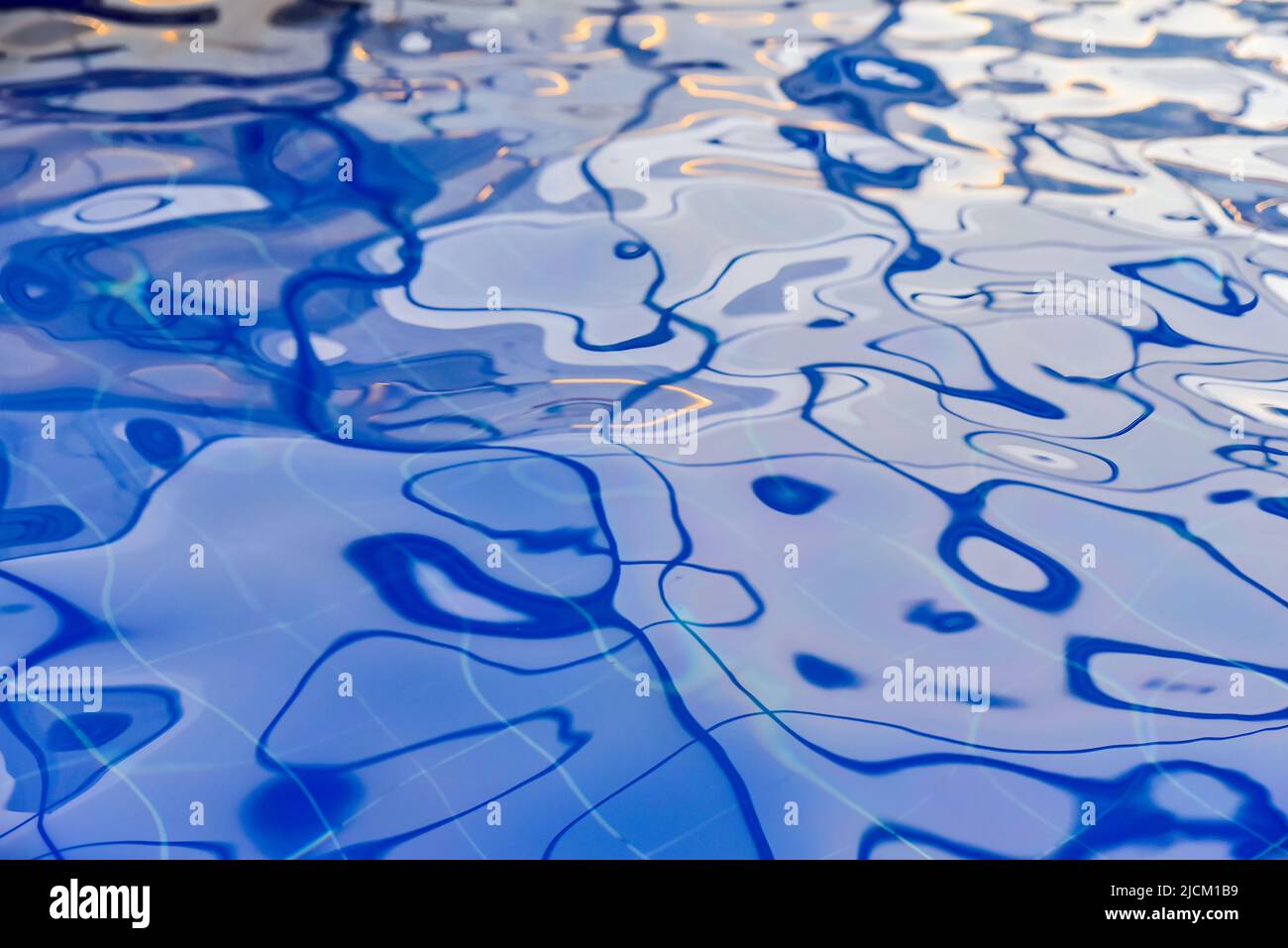 wave on the surface of the pool Stock Photo