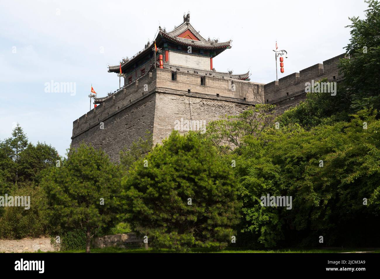 Complete with a watch tower, a section of the fortifications of Xi'an