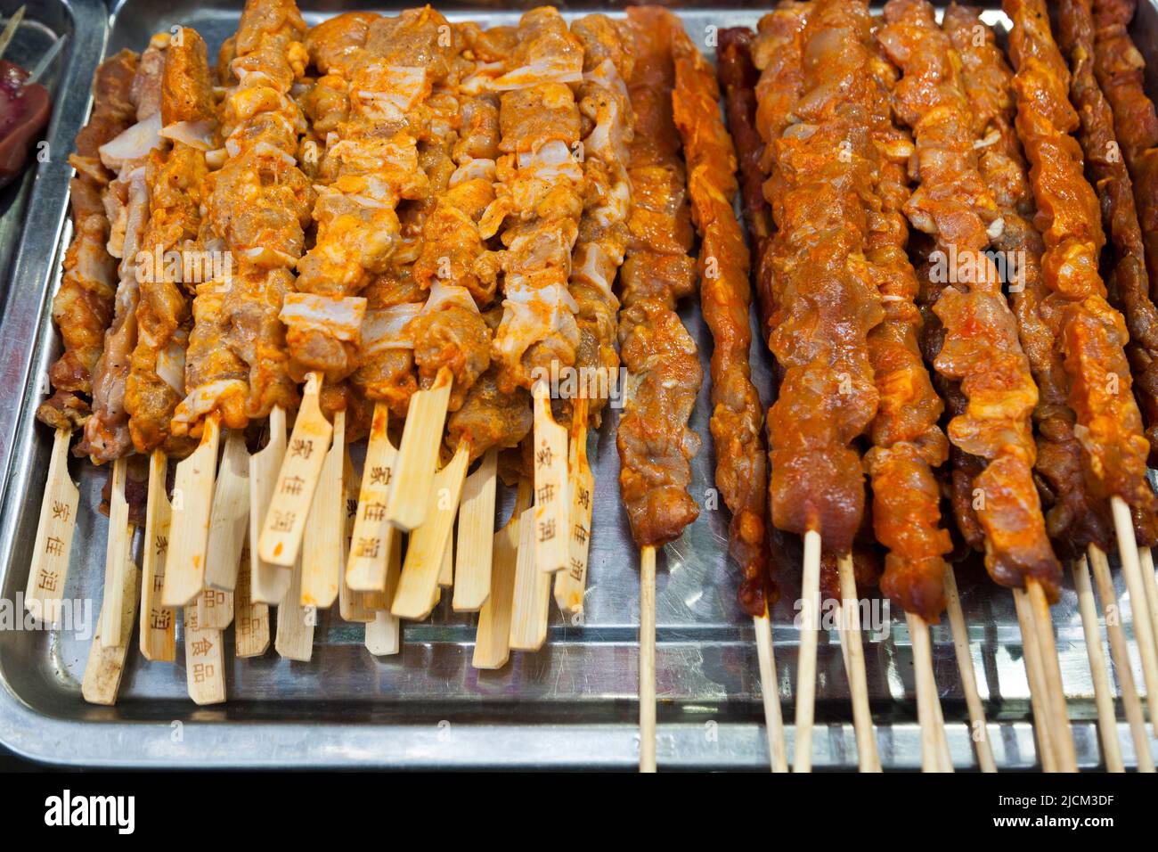 Prepared Dishes For Sale On A Market Food Stall Selling Takeaway Meals