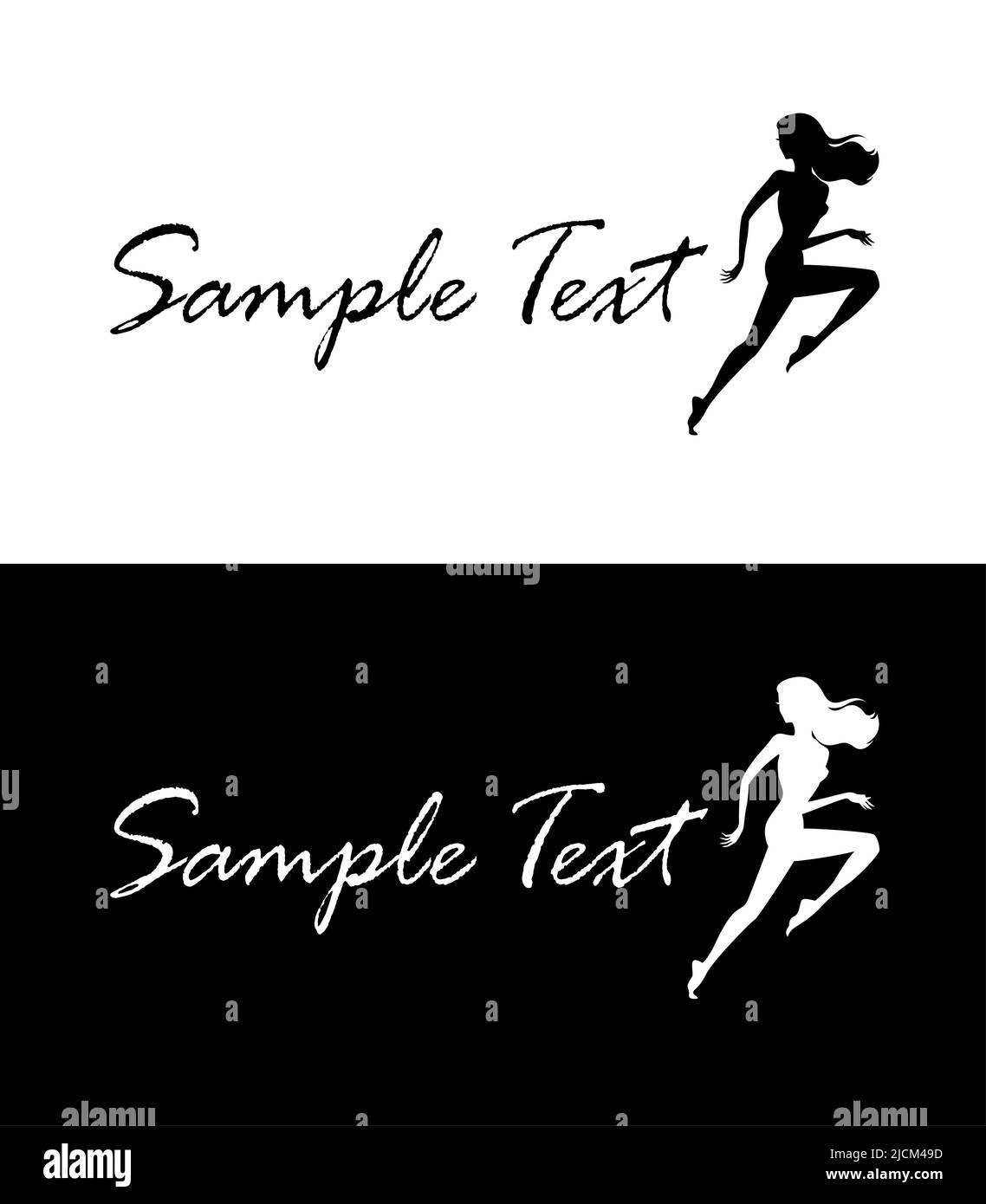 running woman, business card concept Stock Vector Image & Art Alamy