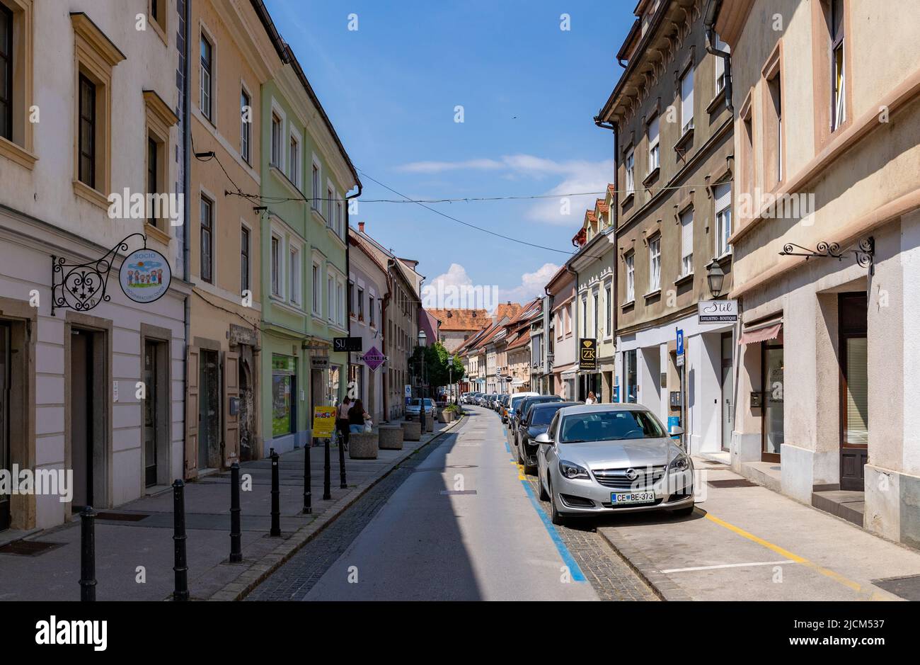 A picture of the Gosposka Street in Celje. Stock Photo