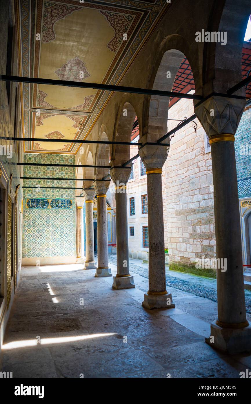 Istanbul, Turkey - May 28, 2022: Interior of Topkapi Palace, detail and ...
