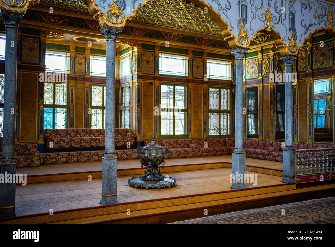 Istanbul, Turkey - May 28, 2022: Interior of Topkapi Palace, detail and ...
