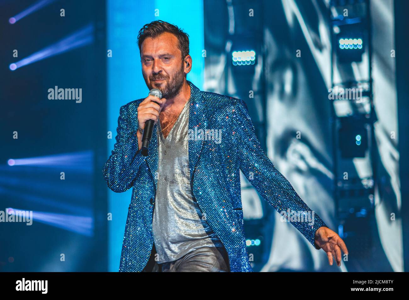 13/06/2022 Italian singer CESARE CREMONINI playing live at San Siro