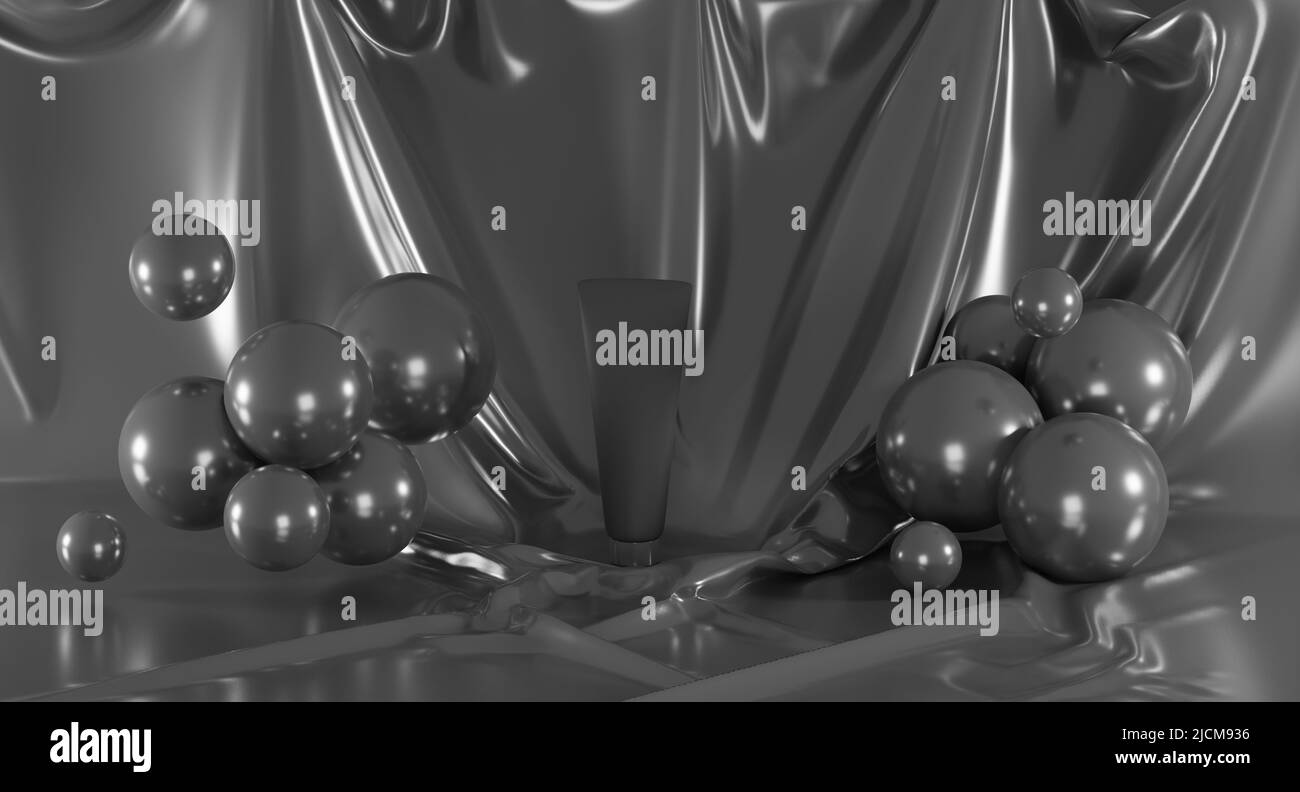 3d render. abstract geometric silver background. 3d vertical ...