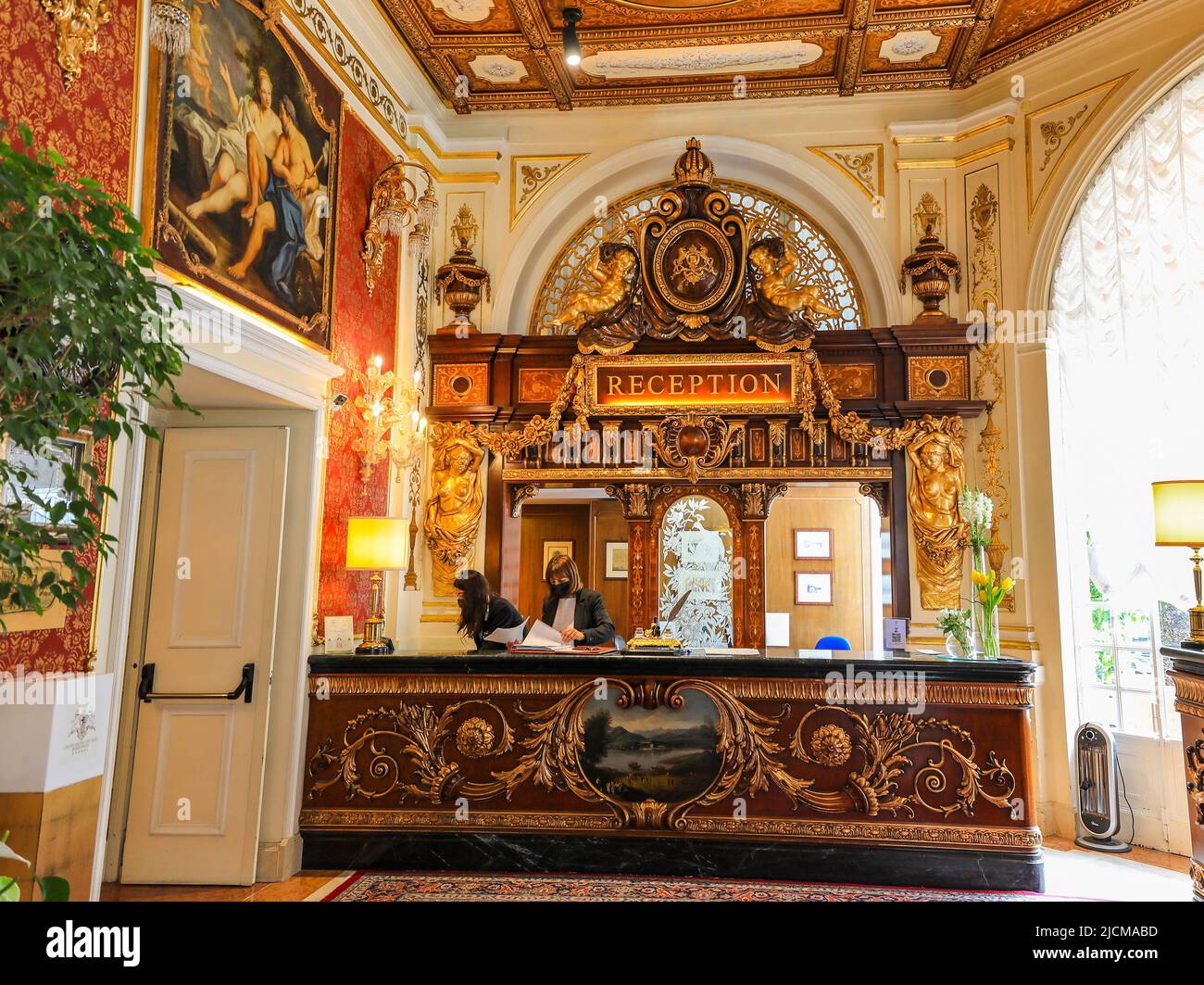 The Grand Hotel des Iles Borromees, Stresa, Lake Maggiore, Italy Stock Photo