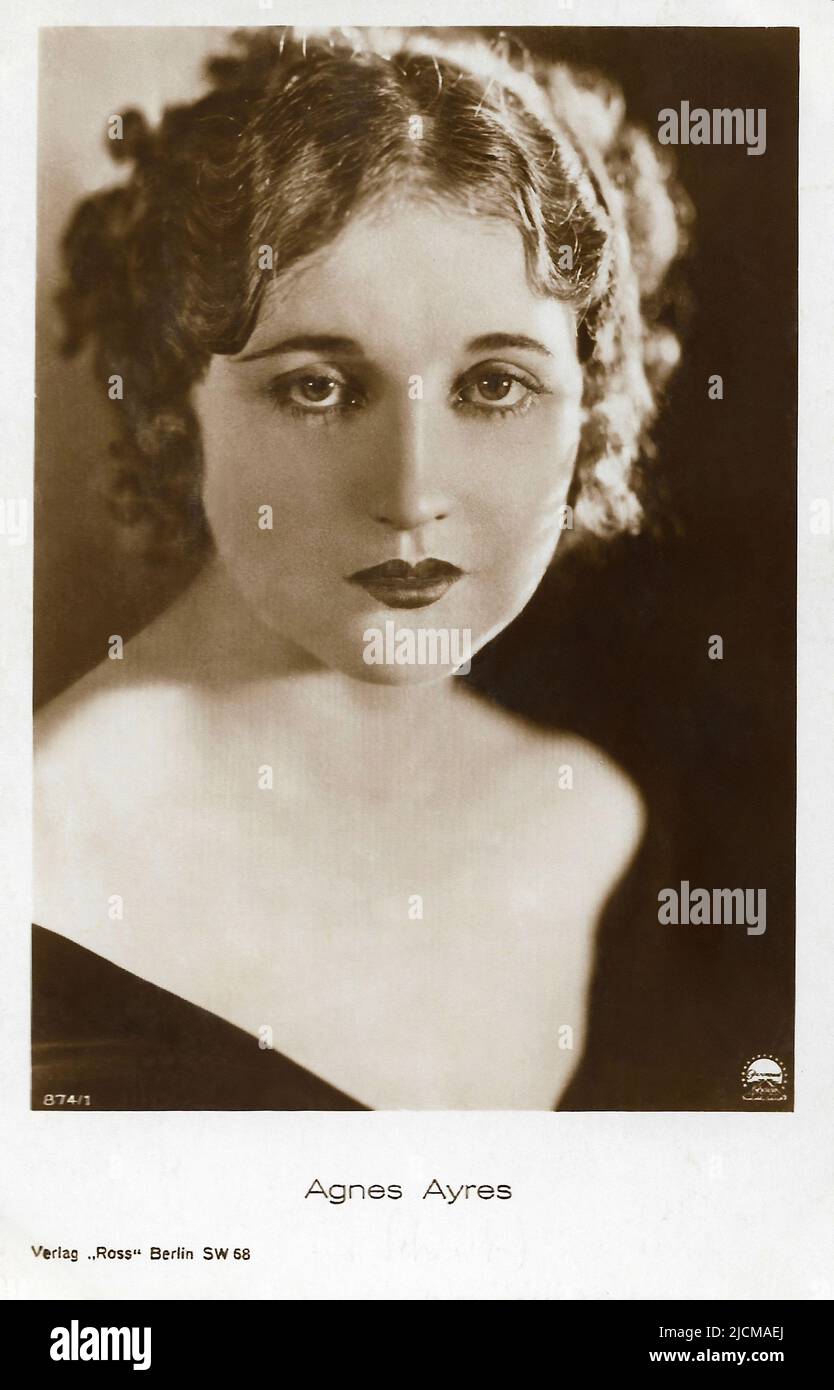 Portrait of Agnes Ayres 003 Silent Hollywood era Stock Photo Alamy