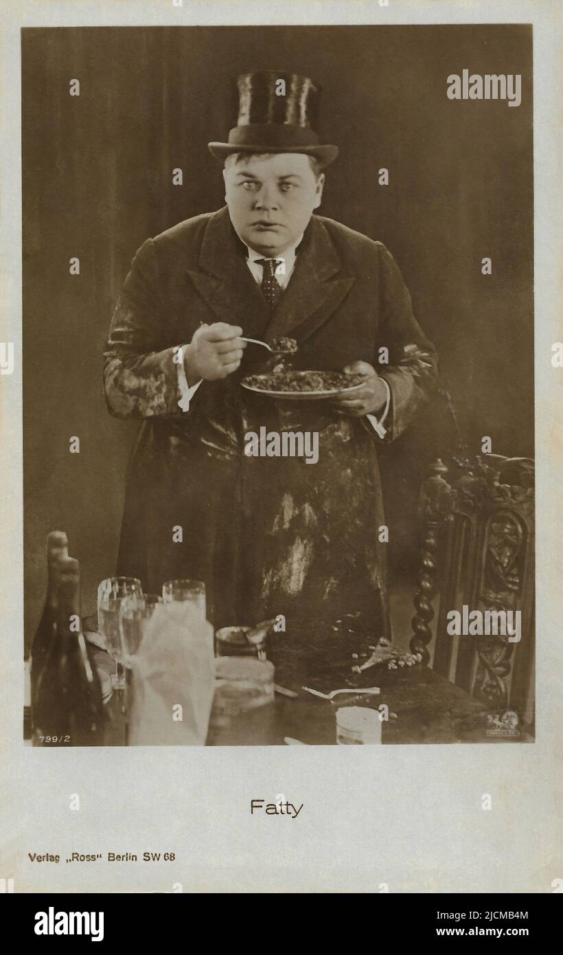 Portrait of Fatty Arbuckle Silent Hollywood era Stock Photo Alamy