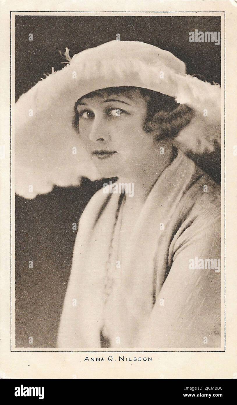 Portrait of Anna Q. Nilsson Silent Hollywood era Stock Photo Alamy