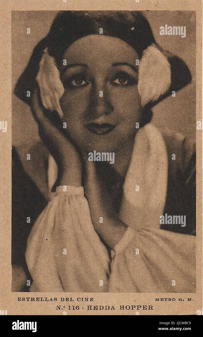 Portrait of Hedda Hopper - Silent Hollywood era Stock Photo