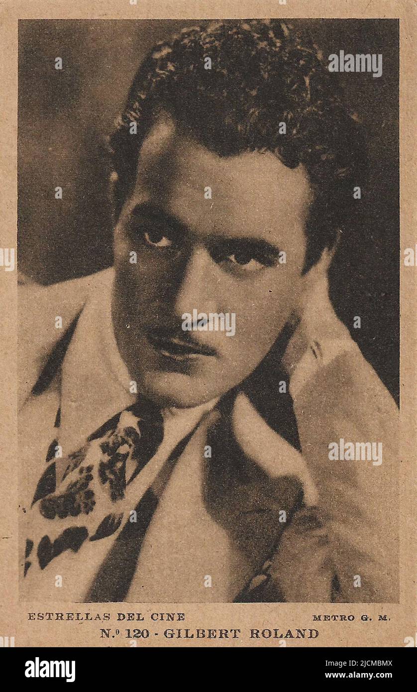 Portrait of Gilbert Roland 003 - Silent Hollywood era Stock Photo - Alamy