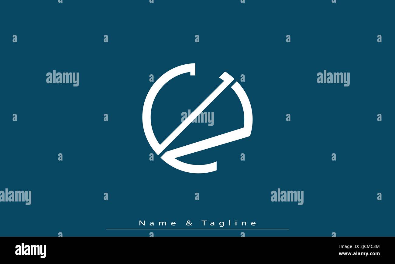 Alphabet letters Initials Monogram logo CN , NC Stock Vector