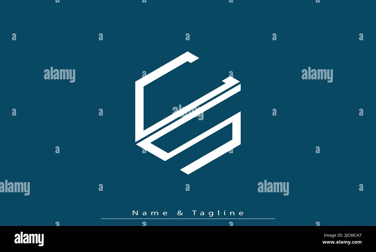 Alphabet letters Initials Monogram logo CS , SC Stock Vector