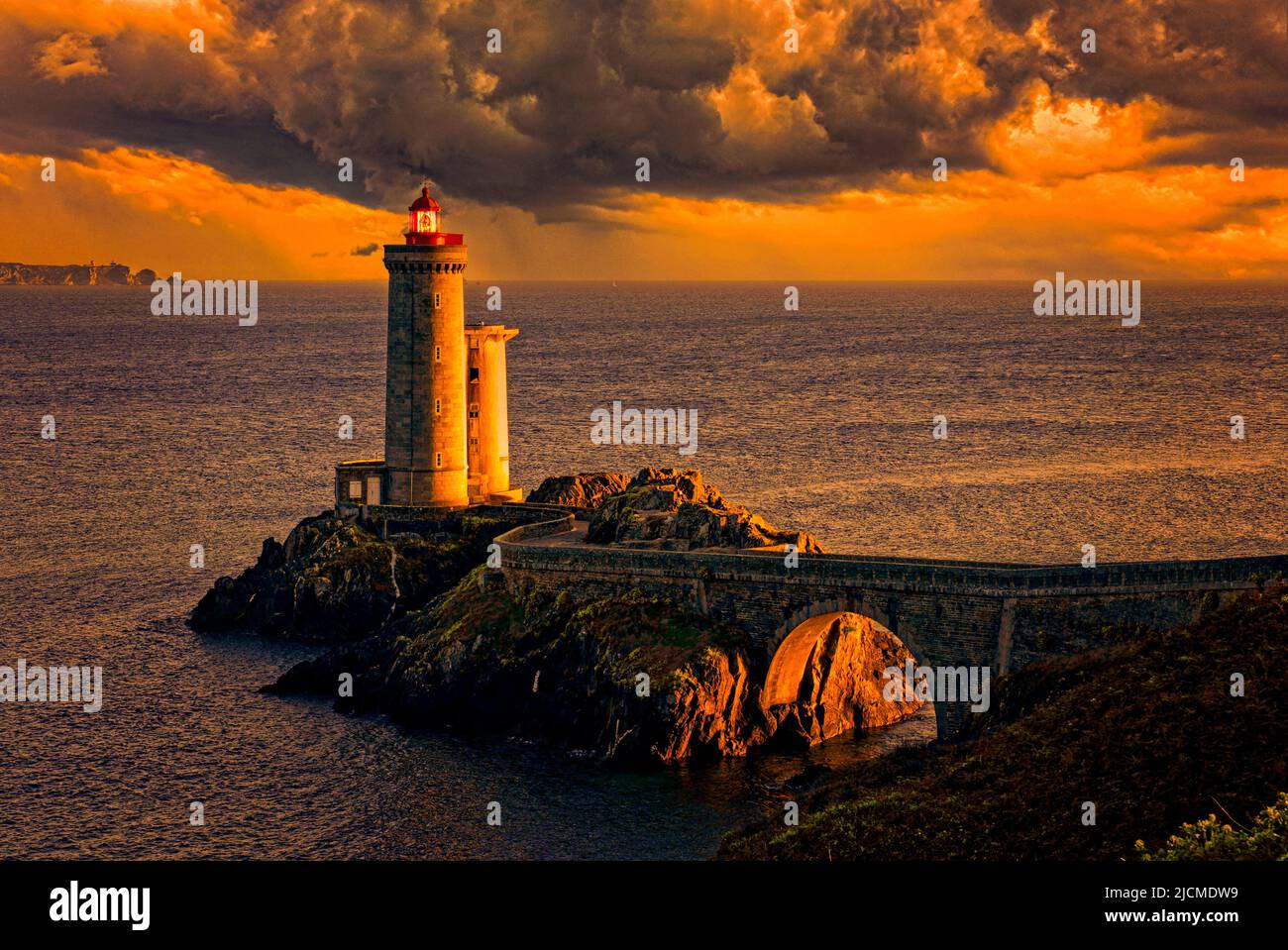France Bretain Petit Minou Lighthouse Stock Photo