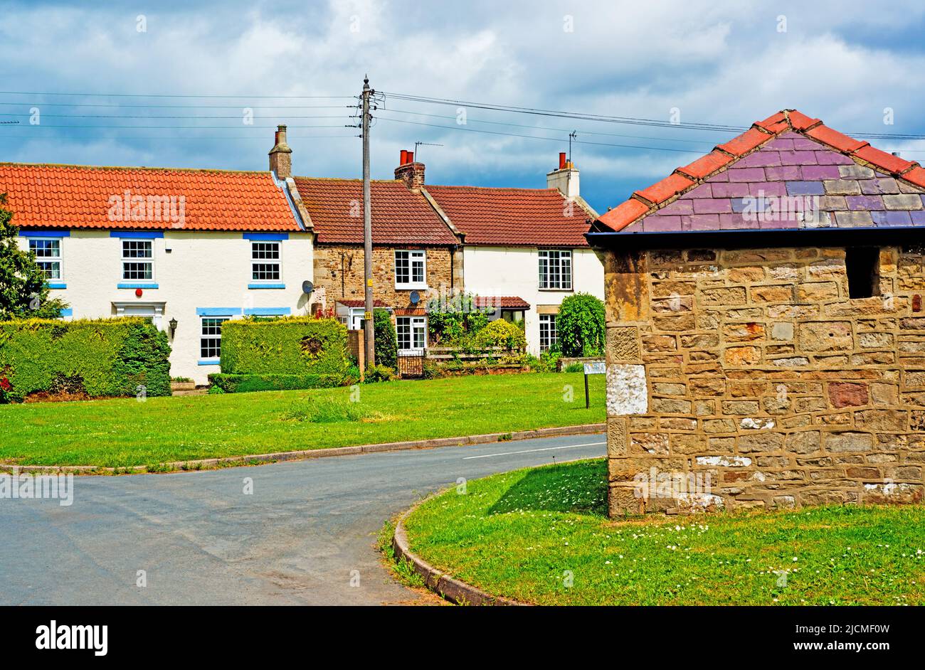 Cottages, Stapleton, North Yorkshire, England Stock Photo Alamy