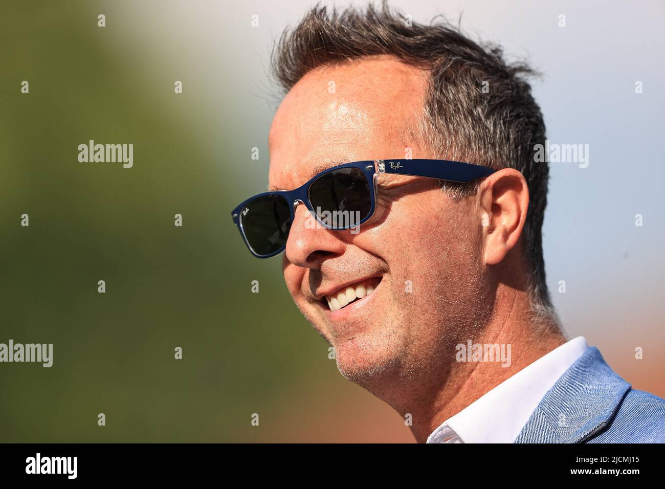 Michael Vaughan full of smiles as England win test Stock Photo - Alamy