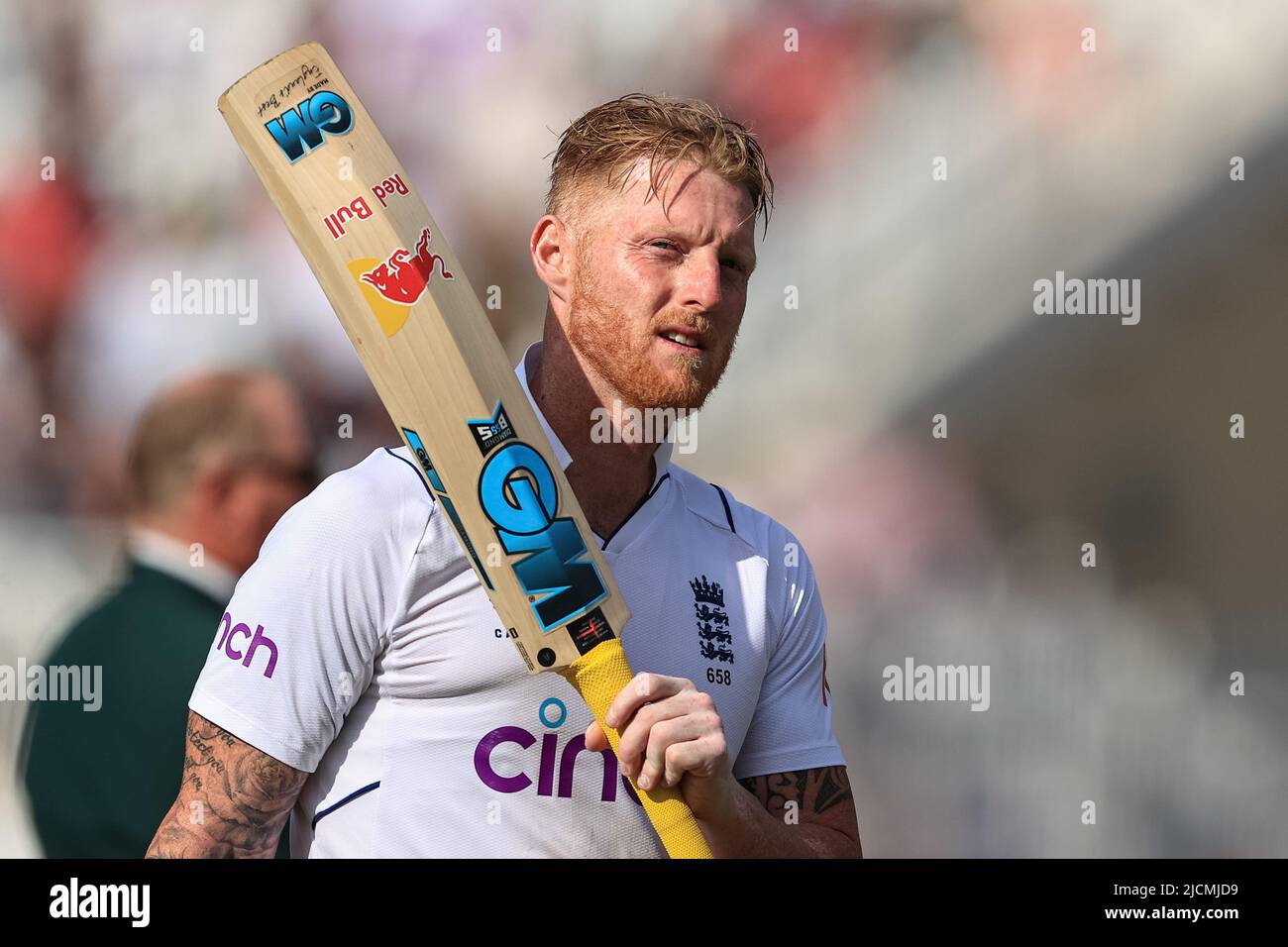 Nottingham, UK. 14th June, 2022. Ben Stokes of England celebrates the win with the crowd in Nottingham, United Kingdom on 6/14/2022. (Photo by Mark Cosgrove/News Images/Sipa USA) Credit: Sipa USA/Alamy Live News Stock Photo