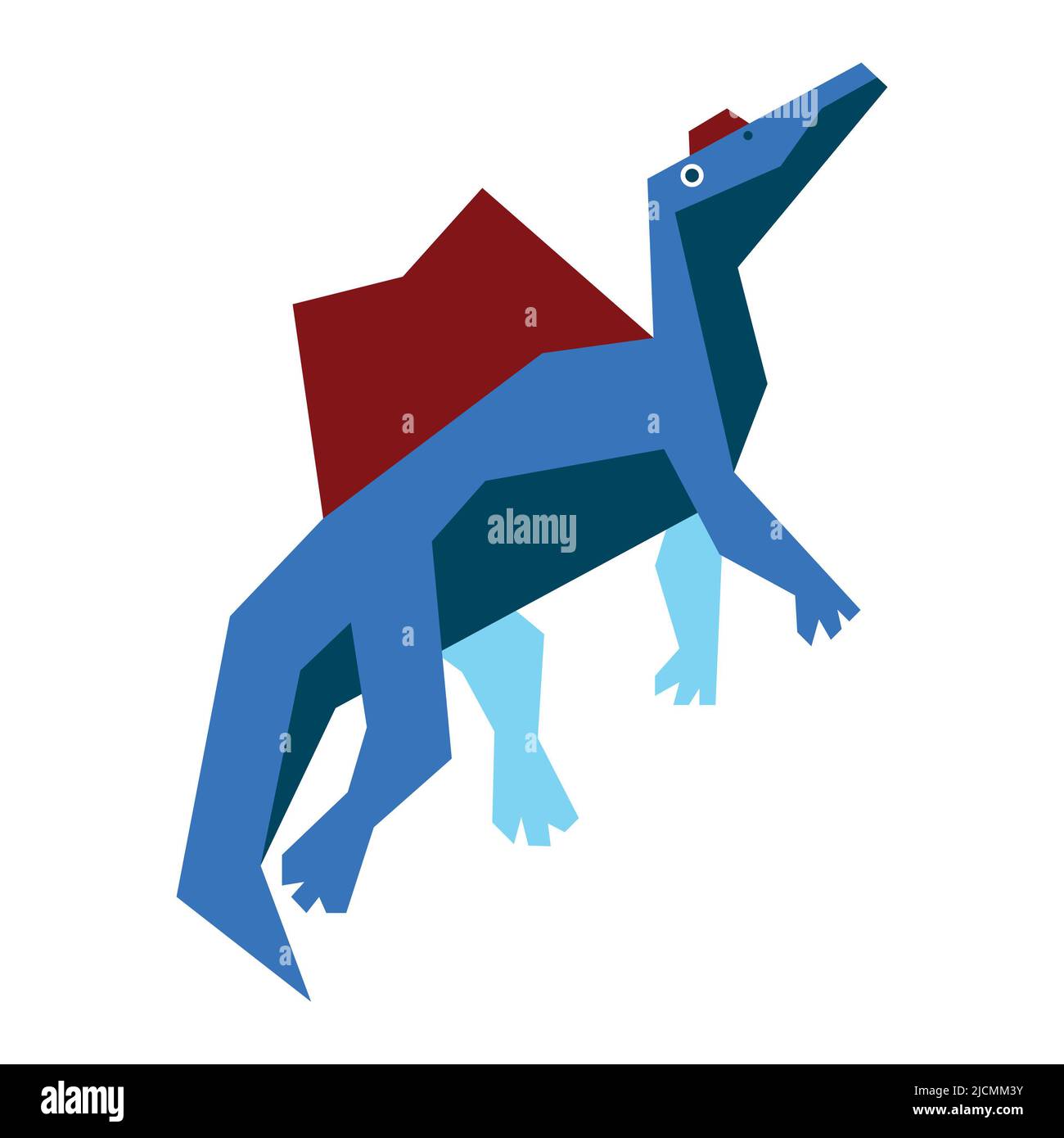 Colorful abstract geometric vector illustration of a prehistoric ...