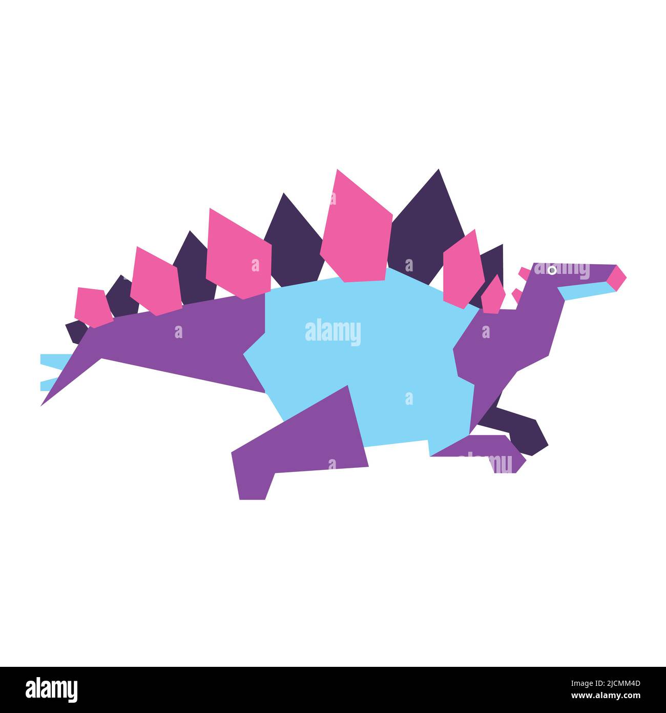 Colorful abstract geometric vector illustration of a prehistoric ...
