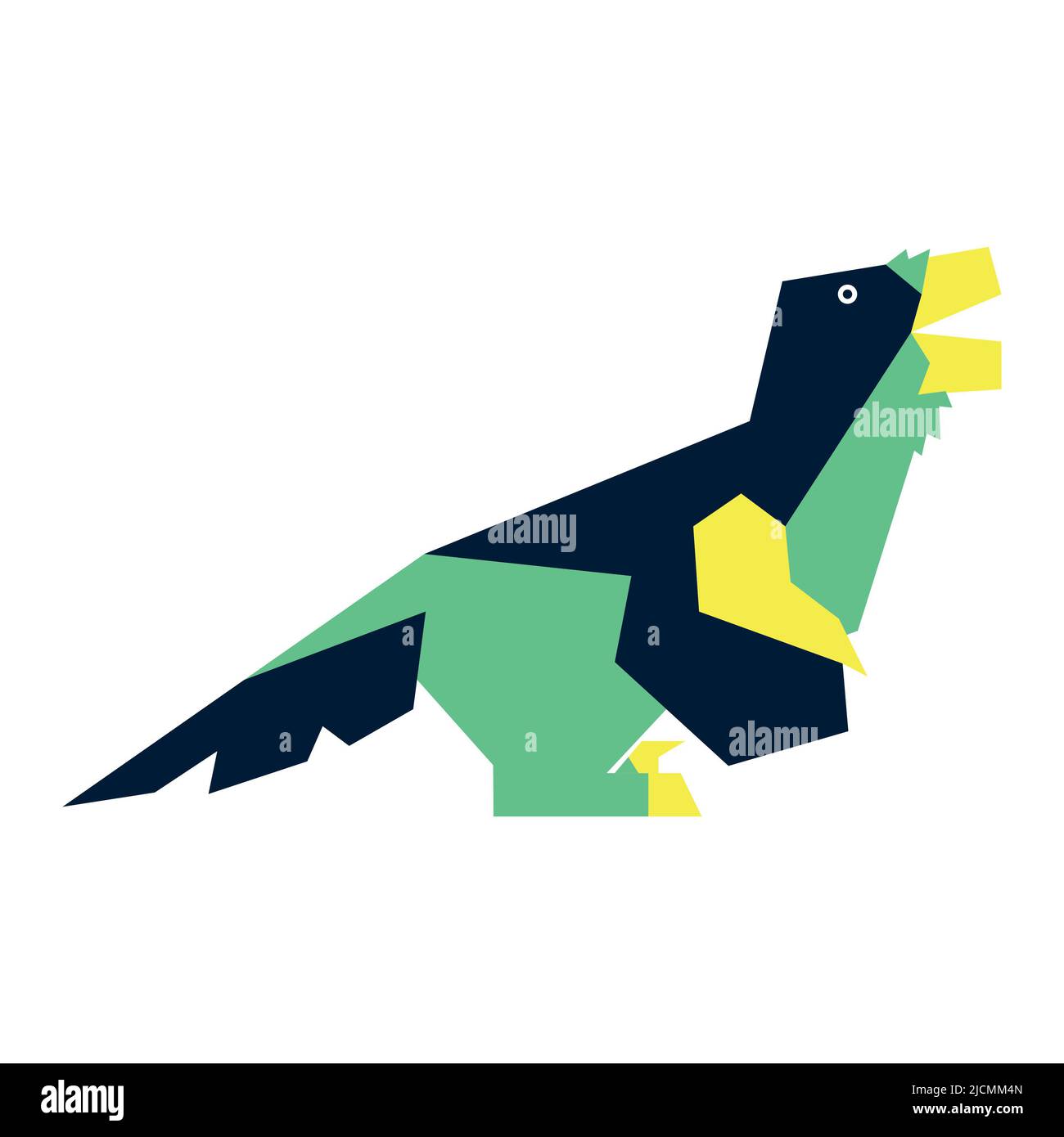 Colorful abstract geometric vector illustration of a prehistoric ...